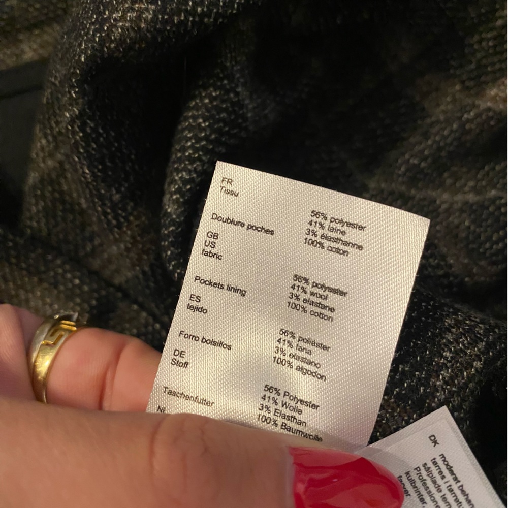 Maje Grey Plaid Trouser Pants View 6